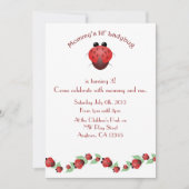 Little Ladybug Birthday Party Kaart (Voorkant)