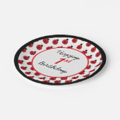Little Ladybug Birthday Polka Dot Papieren Bordje (Gekanteld)