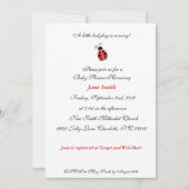 Little Ladybug Elegant Baby shower Invite Kaart (Voorkant)