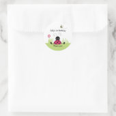 Little Ladybug Favor Sticker Baby shower Verjaarda (Tas)