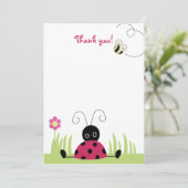 Little Ladybug Flat Bedankt voor je briefkaarten (Staand voorkant)