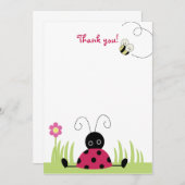 Little Ladybug Flat Bedankt voor je briefkaarten (Voorkant / Achterkant)