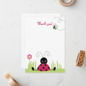 Little Ladybug Flat Bedankt voor je briefkaarten (Voorkant / Achterkant in situ)
