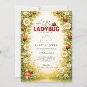 Little Ladybug Garden Baby Shower Kaart (Voorkant)