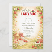Little Ladybug Garden Baby Shower Kaart (Voorkant)