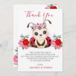 Little Ladybug Girl Baby shower Bedankt