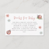 Little Ladybug Girl Baby shower Boeken voor Baby Informatiekaartje (Voorkant)