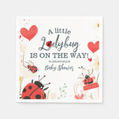 Little Ladybug Girl Baby shower Servet (Voorkant)
