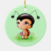 Little Ladybug Girl Ornament (Achterkant)