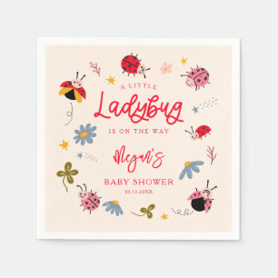 Little Ladybug Insect Baby shower Servet