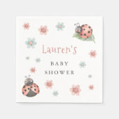 Little Ladybug Insect Girl Baby shower Servet (Voorkant)