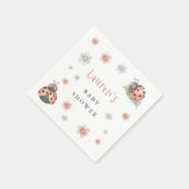 Little Ladybug Insect Girl Baby shower Servet (Hoek)