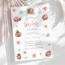 Little Ladybug is op weg naar het Baby shower van 