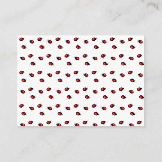 Little Ladybug Luier Raffle Baby shower Informatiekaartje (Achterkant)