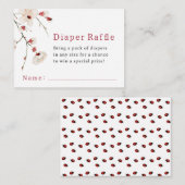 Little Ladybug Luier Raffle Baby shower Informatiekaartje (Voorkant / Achterkant)