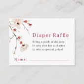 Little Ladybug Luier Raffle Baby shower Informatiekaartje (Voorkant)