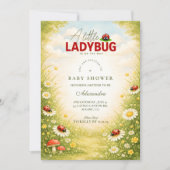 Little Ladybug Meadow Celebration Baby Shower Kaart (Voorkant)