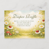 Little Ladybug Meadow Celebration Diapper Raffle Informatiekaartje (Voorkant)