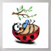 Little Ladybug met Phone Poater Spring Poster (Voorkant)