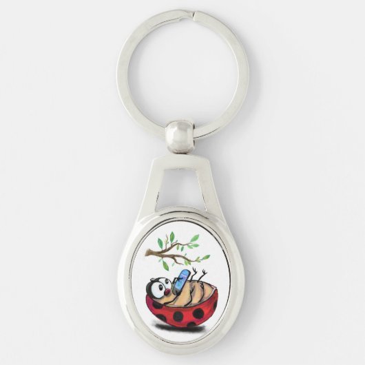 Little Ladybug met Phone Sleutelhanger Gift (Voorkant)