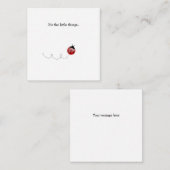 Little Ladybug Mini Bedankt voor je briefkaart (Voorkant / Achterkant)