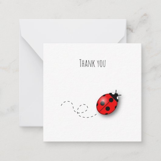 Little Ladybug Mini Bedankt voor je briefkaart (Voorkant)