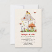 Little Ladybug Mushroom Baby shower Luier Raffle Kaart (Voorkant)