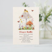 Little Ladybug Mushroom Baby shower Luier Raffle Kaart (Staand voorkant)