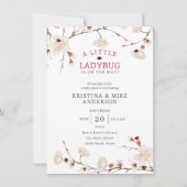 Little Ladybug QR Code Baby shower Kaart (Voorkant)