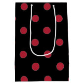 Little Ladybug Red Pink Floral Girl Baby shower Medium Cadeauzakje (Achterkant)