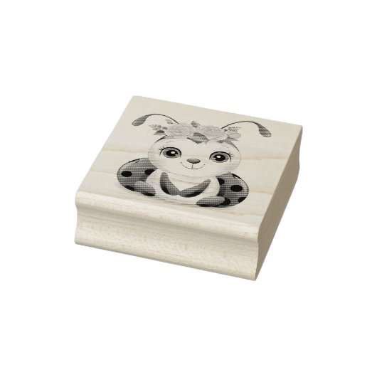 Little Ladybug Red Pink Floral Girl Baby shower Rubberstempel (Stempel)