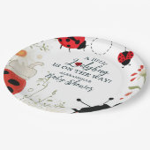 Little Ladybug Spring Baby shower Papieren Bordje (Gekanteld)