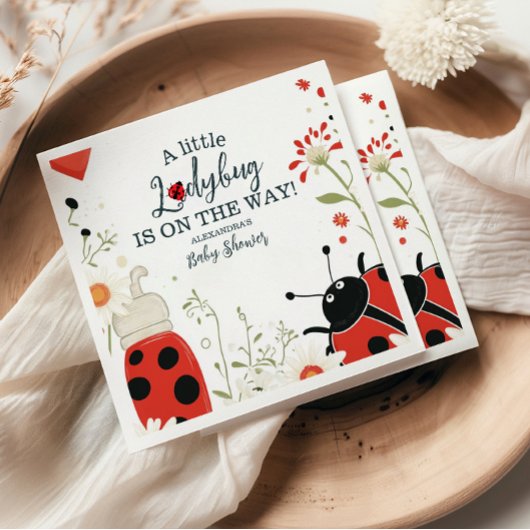 Little Ladybug Spring Baby shower Servet
