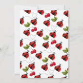 Little Ladybug Tweede Verjaardag Party Foto Kaart (Achterkant)