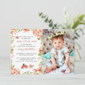 Little Ladybug | Uitnodiging van de partij Birthda (Staand voorkant)