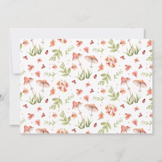 Little Ladybug | Uitnodiging van de partij Birthda (Achterkant)