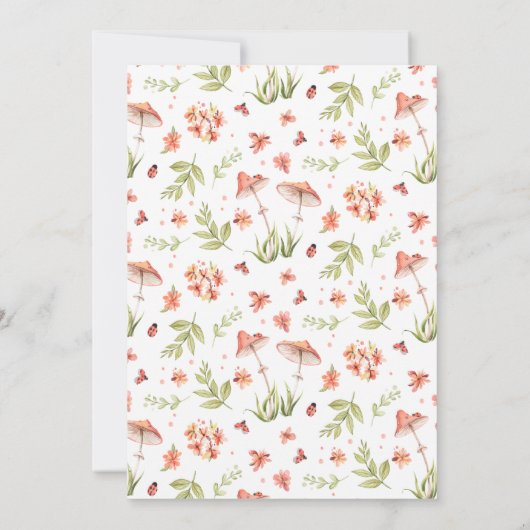 Little Ladybug | Uitnodiging van de partij Birthda (Achterkant)