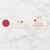 Little LadyBug Wildflower Baby shower Confetti (Achterkanten)