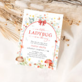 Little Ladybug Wildflower Garden Baby shower Kaart