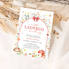 Little Ladybug Wildflower Garden Baby shower Kaart