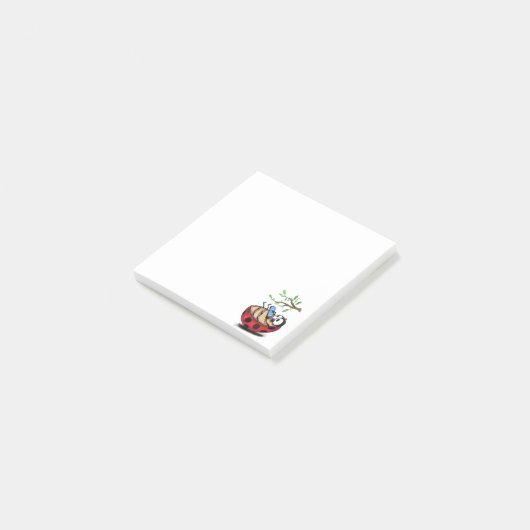 Little Ladybug with Phone Post-it® Notes (Schuin)