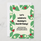 Little Ladybugs Kinderverjaardagsfeestje Kaart (Voorkant)