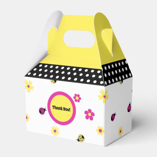 Little Ladybugs Party Favor Box Bedankdoosjes (Voorkant Zijde)