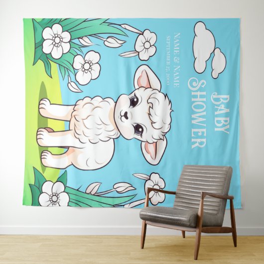 Little Lamb Achtergrond Wandkleed (In Situ (horizontaal))