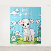 Little Lamb Achtergrond Wandkleed (Voorkant)