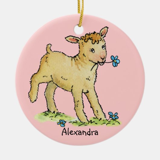 Little Lamb Baby Ornament (Voorkant)