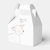 Little Lamb Baby shower Bedankdoosjes (Voorkant Zijde)