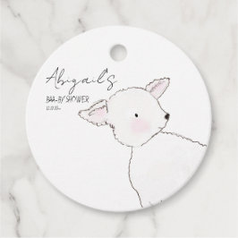 Little Lamb Baby shower Bedankjes Labels