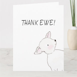 Little Lamb Baby Shower Bedankkaart