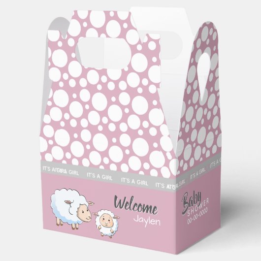 Little Lamb Baby shower benodigdheden Bedankdoosjes (Geopend)